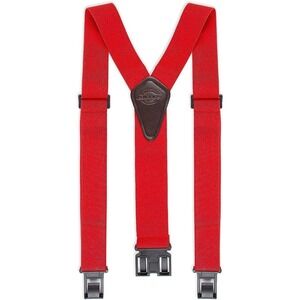 Dickies NWT Perry Y-Back Adjustable Suspenders Mens OS Red Heavy Duty 21DI5300